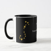 Schwarzes Gold Scorpio Sternkonstellation Geburtst Tasse (Links)