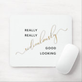 Schwarzes Gold-Script lächerlich gut aussehen Zita Mousepad (Mit Mouse)