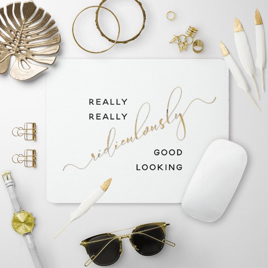 Schwarzes Gold-Script lächerlich gut aussehen Zita Mousepad