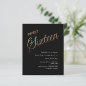 Schwarzes Gold-Skript-Haushalt Schweden 16 Einladu (Stehend Vorderseite)