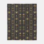 Schwarzes Gold Sternzeichen (1) Fleecedecke (Vorderseite)