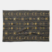Schwarzes Gold Sternzeichen (1) Geschirrtuch (Horizontal)