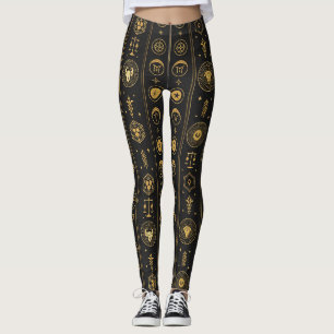 Schwarzes Gold Sternzeichen (1) Leggings