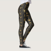 Schwarzes Gold Sternzeichen (1) Leggings (Rechts)