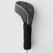 Schwarzes Gold Sternzeichen (2) Golf Headcover (angewinkelt)