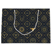 Schwarzes Gold Sternzeichen (2) Große Geschenktüte (Vorderseite)