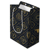 Schwarzes Gold Sternzeichen (2) Mittlere Geschenktüte (Rückseite Schrägansicht)