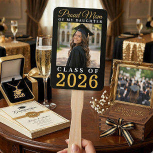 Schwarzes Gold Stolz Mutter Tochter Senior Foto Fächer