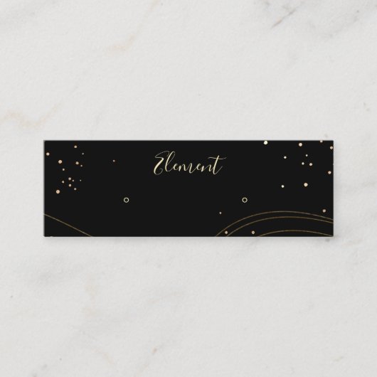 Schwarzes Gold-Stuhlvorratsanzeige Mini Visitenkarte (Vorderseite)