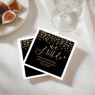 Schwarzes Gold Stylisch Wir machen immer noch eine Serviette