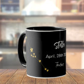 Schwarzes Gold Taurus Sternkonstellation Geburtsta Tasse