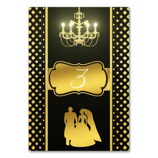 Schwarzes Gold Tischnummer (Vorderseite)