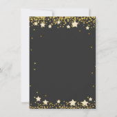 Schwarzes Gold über der Mond-Baby-Dusche Einladung (Rückseite)