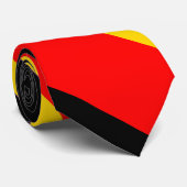 Schwarzes Gold und roter breiter Hochschulstreifen Krawatte (Gerollt)