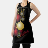 Schwarzes, Gold und Rotes Weihnachtsgebäck - Party Schürze (InSitu)
