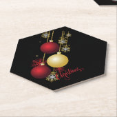 Schwarzes, Gold und Rotes Weihnachtsgebäck - Party Untersetzer (angewinkelt)