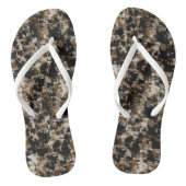 Schwarzes Gold und Weiß abstrakt Badesandalen (Fußbett)