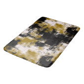 Schwarzes Gold und Weiß   Badematte (Schrägansicht)