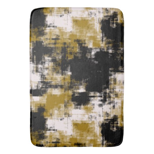 Schwarzes Gold und Weiß   Badematte (Vorderseite Vertikal)