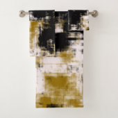 Schwarzes Gold und Weiß Badhandtuch Set (Insitu)