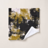 Schwarzes Gold und Weiß Badhandtuch Set (Waschlappen)