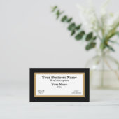 Schwarzes Gold und Weiß Minimalistisch Generic Visitenkarte (Stehend Vorderseite)