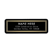 Schwarzes Gold und weiße Rücksendeadresse an der G (Vorne)