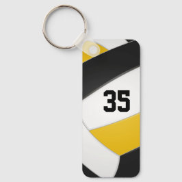 Schwarzes Gold Volleyball-Team Farbe Kinder Name Schlüsselanhänger