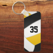 Schwarzes Gold Volleyball-Team Farbe Kinder Name Schlüsselanhänger (Vorderseite)