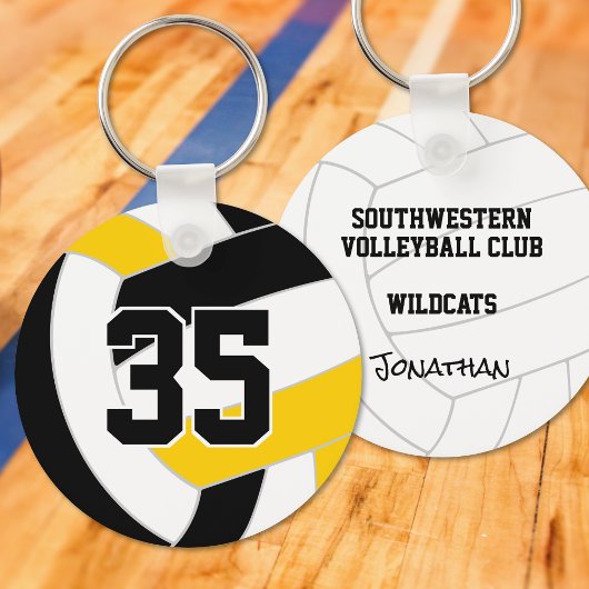 Schwarzes Gold - Volleyball-Team - Farben Schlüsselanhänger