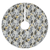 Schwarzes Gold Weihnachtsmuster#21 ID1009 Polyester Weihnachtsbaumdecke (Vorderseite)