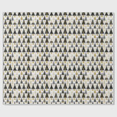 Schwarzes Gold Weihnachtsmuster#25 ID1009 Geschenkpapier (Flach)