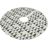 Schwarzes Gold Weihnachtsmuster#25 ID1009 Polyester Weihnachtsbaumdecke (Schrägansicht)