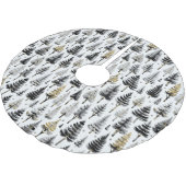 Schwarzes Gold Weihnachtsmuster#26 ID1009 Polyester Weihnachtsbaumdecke (Schrägansicht)