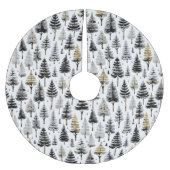 Schwarzes Gold Weihnachtsmuster#26 ID1009 Polyester Weihnachtsbaumdecke (Vorderseite)