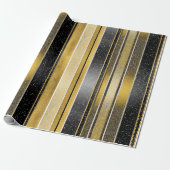 Schwarzes Gold Weihnachtsmuster#27 ID1009 Geschenkpapier (Ungerollt)