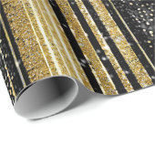 Schwarzes Gold Weihnachtsmuster#28 ID1009 Geschenkpapier (Rolleneckpunkt)