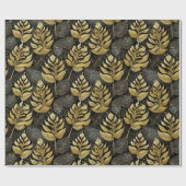 Schwarzes Gold Weihnachtsmuster#29 ID1009 Geschenkpapier (Flach)