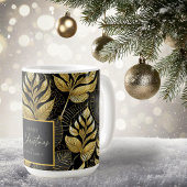 Schwarzes Gold Weihnachtsmuster#29 ID1009 Kaffeetasse