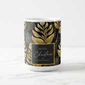 Schwarzes Gold Weihnachtsmuster#29 ID1009 Kaffeetasse (Mittel)