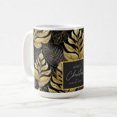 Schwarzes Gold Weihnachtsmuster#29 ID1009 Kaffeetasse (Vorderseite Links)
