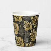 Schwarzes Gold Weihnachtsmuster#29 ID1009 Pappbecher (Rechts)
