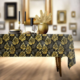 Schwarzes Gold Weihnachtsmuster#29 ID1009 Tischdecke