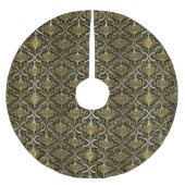 Schwarzes Gold Weihnachtsmuster#30 ID1009 Polyester Weihnachtsbaumdecke (Vorderseite)