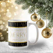 Schwarzes Gold Weihnachtsmuster#35 ID1009 Kaffeetasse