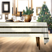 Schwarzes Gold Weihnachtsmuster#35 ID1009 Tischdecke