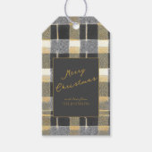 Schwarzes Gold Weihnachtsmuster#7 ID1009 Geschenkanhänger (Vorderseite)