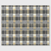 Schwarzes Gold Weihnachtsmuster#7 ID1009 Geschenkpapier (Flach)