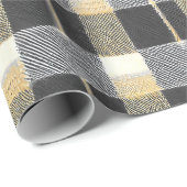 Schwarzes Gold Weihnachtsmuster#7 ID1009 Geschenkpapier (Rolleneckpunkt)
