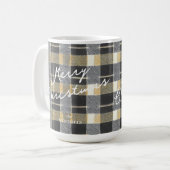 Schwarzes Gold Weihnachtsmuster#7 ID1009 Kaffeetasse (Vorderseite Links)